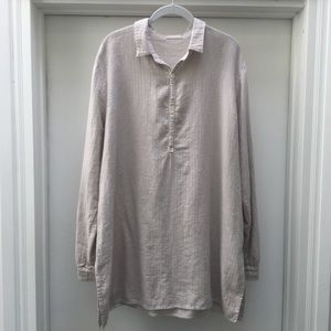 Cp shades oatmeal colored poppover shirt